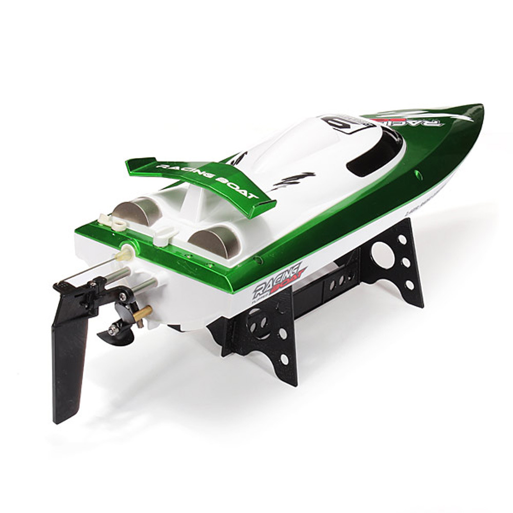 

4CH RC Boat 30km/h High Speed Racing Model Ship Batteries Remote Control Boat for Children Toys Kids Christmas Gifts 46x12x13cm, Green