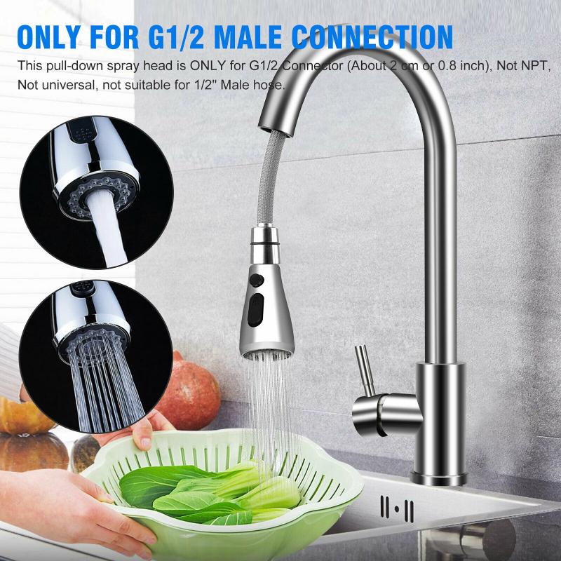 

Pull Down Out Kitchen Faucet Spray Head Replacement Shower Head Water Tap Sprinkler Sprayer G1/2 Nozzle Kitchen Accessories