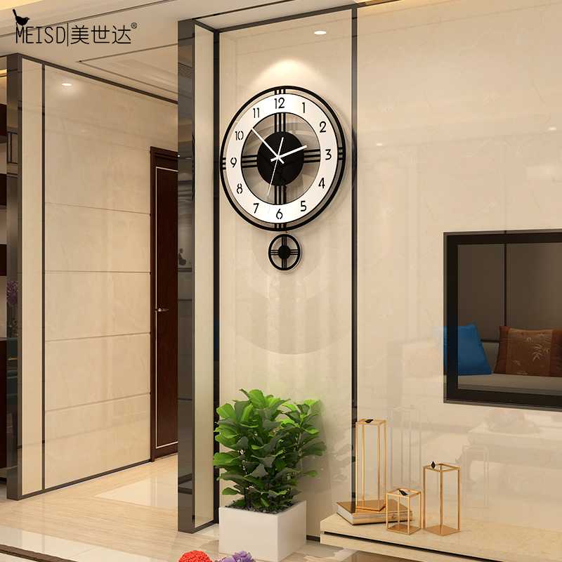 

MEISD Nordic Wall Clock Large Designer Clocks Quartz Hanging Pendulum Home Watch Black Living Room Decor Horloge Free Shipping