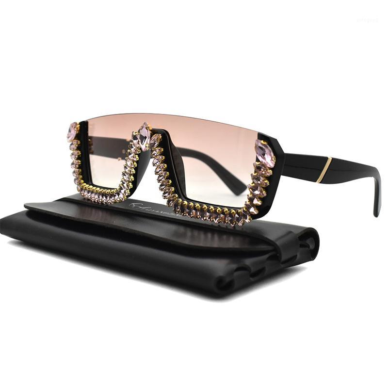 

Sunglasses Trending 2021 Rhinestone Square Women Pink Sun Glasses Vintage Elegant Ladies Shades Sunglases UV4001