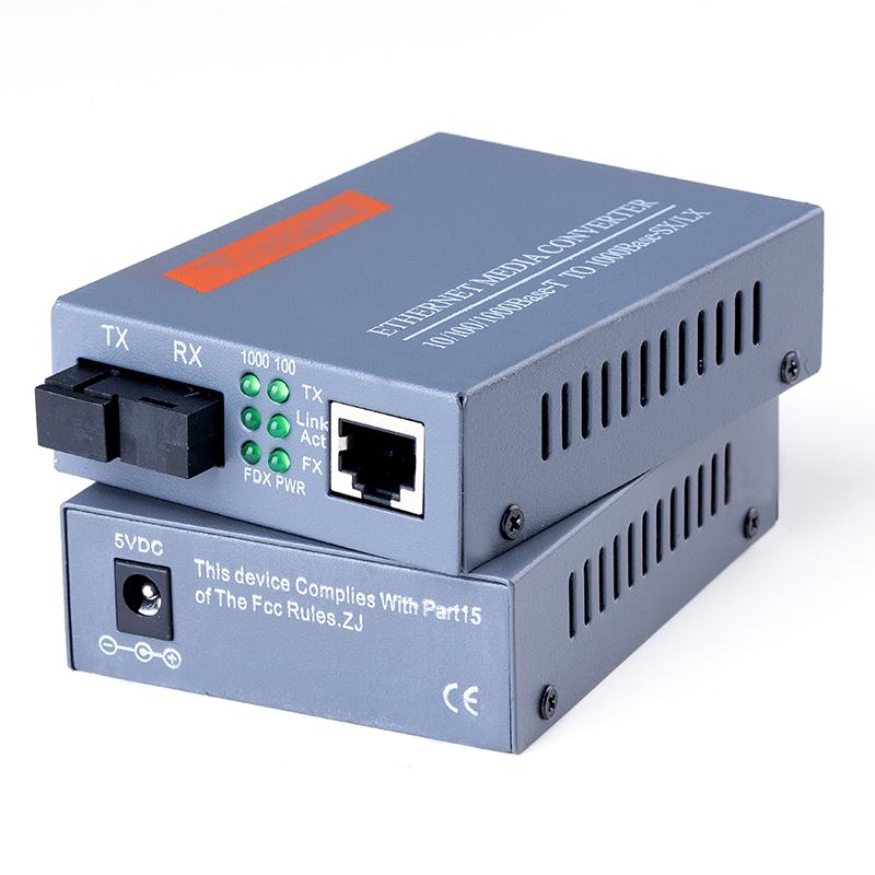 

100% New]1 Pair HTB-GS-03 A/B Gigabit Fiber Optical Media Converter 1000Mbps Single Mode Single Fiber SC Port 20KM External Pow