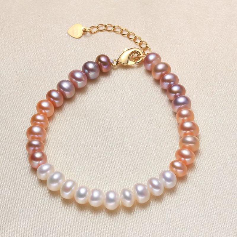 

Bangle Real Pearl Manufacturers Wholesale Freshwater Gradient Net Red Bracelet Cross-border Stall