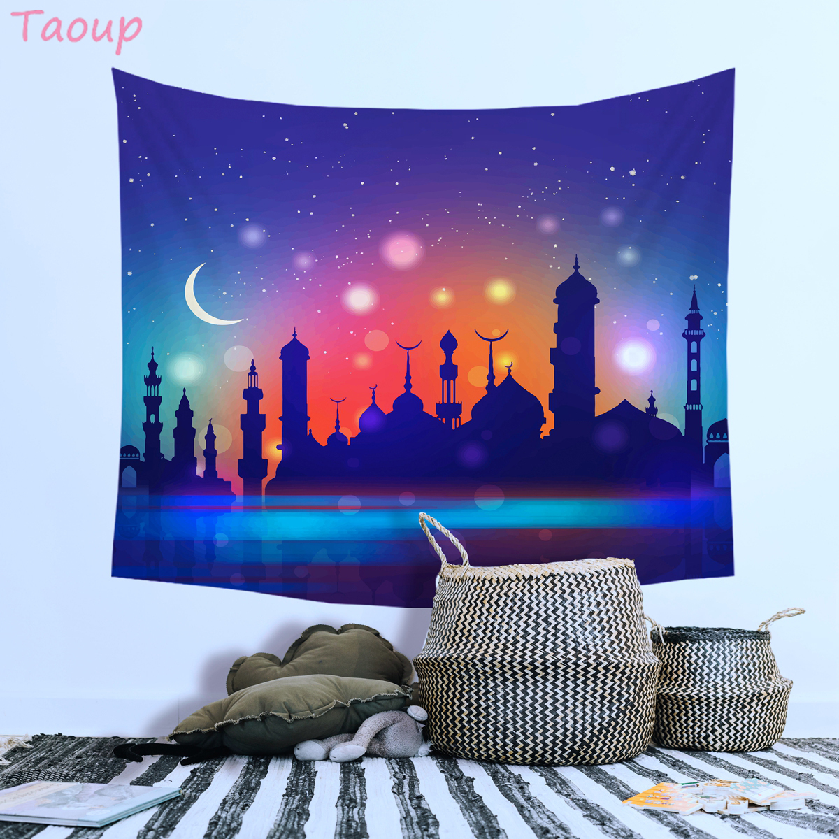 

Taoup Eid Mubarak Tablecloth Ramadan Decor Islamic Table Cover Ramadan Kareem Accessories Ramadan Eid Tapestry Muslim Gift Party 200929