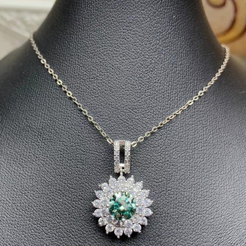 

Lockets Per Jewelry Moissanite Luxury Necklace Pendant 1ct Gemstone 925 Sterling Silver For Men Or Women T20639