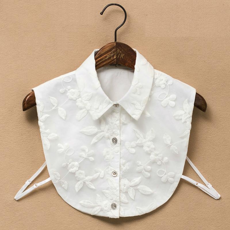 

2020 New Embroidery Collar Double False Collar Spring Women Section Wil Shirt