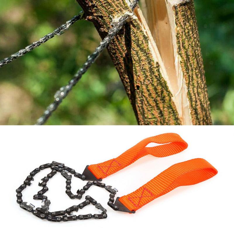 

Outdoor Survival Pocket Chain Saw Foldable Hand Camping Portable Handle Mountaineering Gear String Emergency Hacksaw 24 Inch