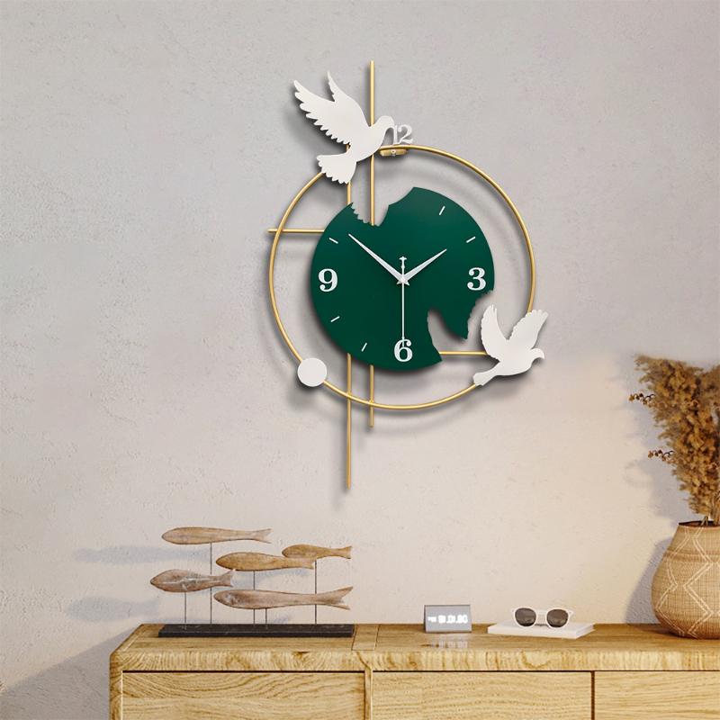 

Big Wall Clock Nordic Design Metal Fashion Living Room 3d Wall Clock Creative Silent Reloj Pared Large BG500