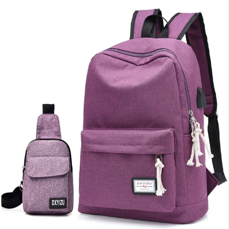 

USB Charging Laptop Bagpack Multi function Oxford Men's Business shoulder Backpacks Male Mochila Travel School Bags, Black