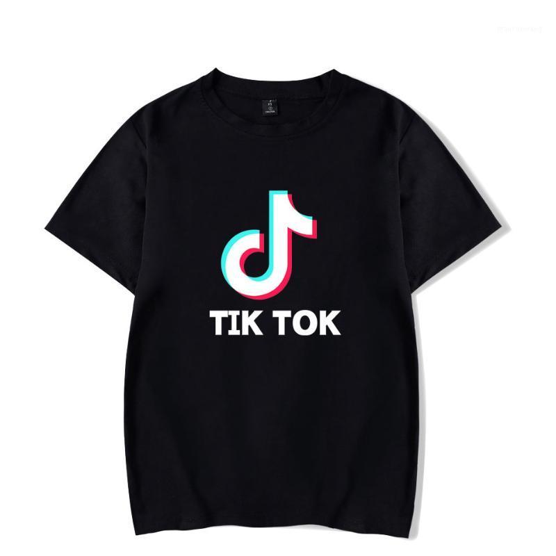 

Tik tok Leisure t shirts Men/women Breathable Clothes Tops Men's Fashion Comfortable Harajuku Tik tok short T shirt streetwear1, Black