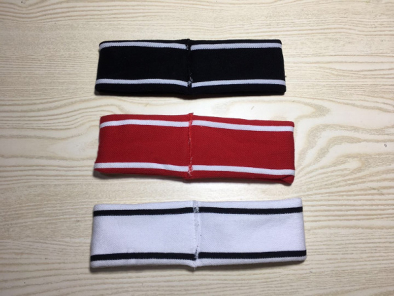 

New Absorbent Sweatband Cycling Sport Sweat Headband Unisex Sports Safety Yoga Hair Bands Head Bands Safe Elastic cotton 2 colors #5864, White