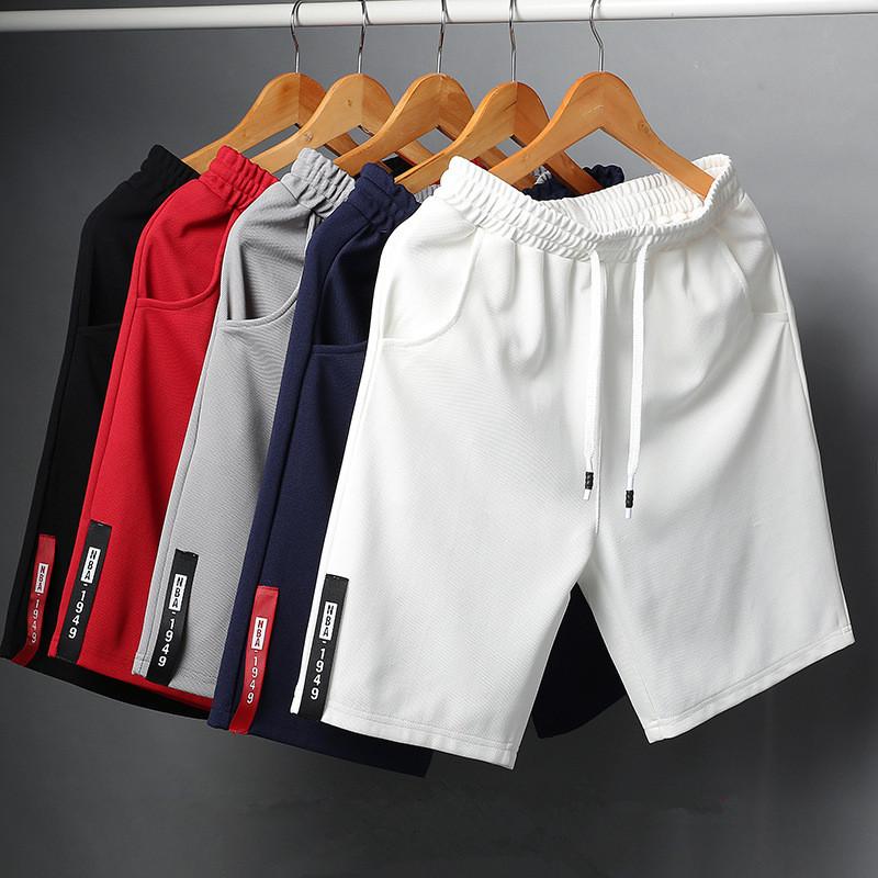 

Shorts Mens Bodybuilding Fast Dry Boardshorts Joggers Knee Length Sweatpants Summer Male Gyms Fitness Workout Beach Short, Red