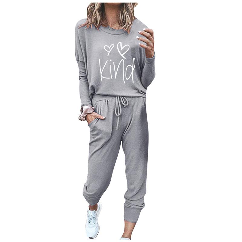 

2 Piece Set Tracksuit Women Clothes Ropa Mujer Sweatshirt Trousers Suits Letter Print Ropa Mujer Plus Size Streetswear#f30, Black