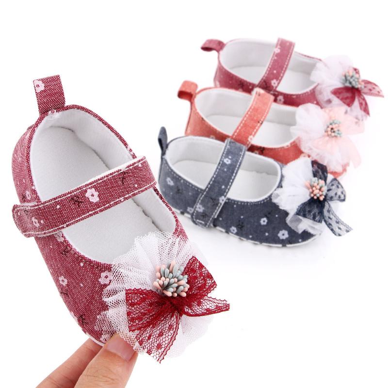 

Lovely Baby Girls Mary Jane Flats With Mesh Bownot Non-Slip Soft Sole Infant Princess Dress Shoes Toddler Casual First Walker, Blue