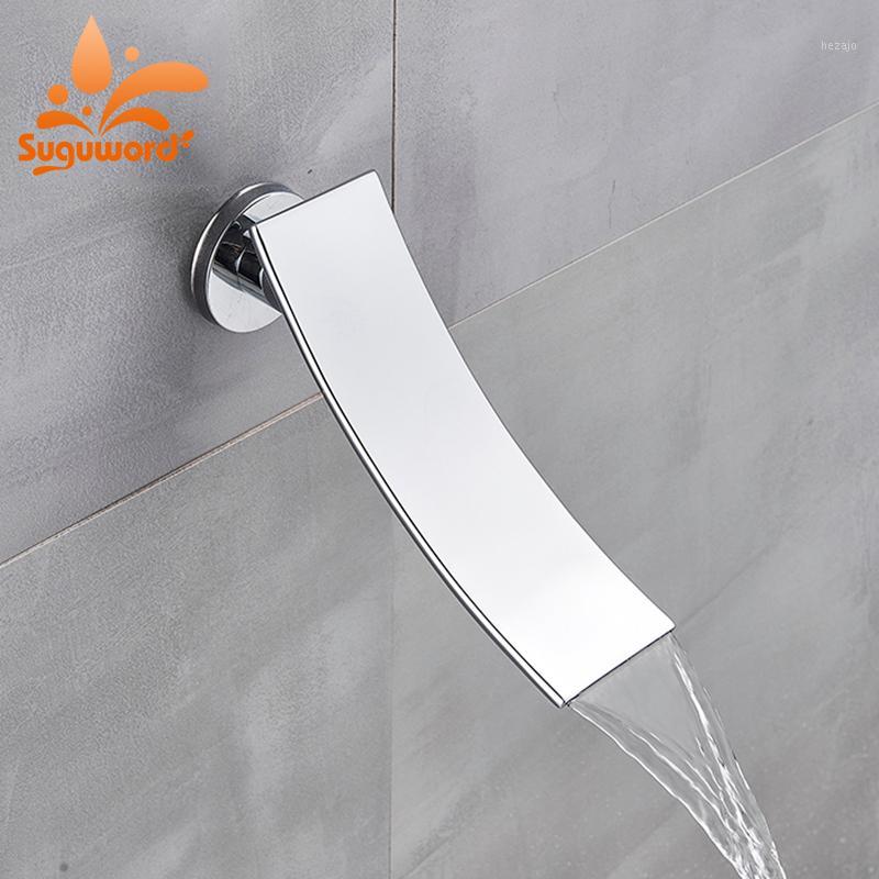 

Suguword Bathtub Faucet Waterfall Nozzle Curved Chrome Faucet Replacement Piece Bath Basin New Hot Sale Single Water-Tap1