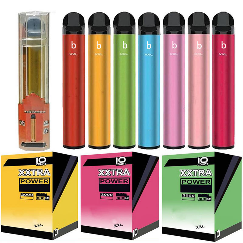 

Bang XXL Disposable Vapes Pen Device 800mAh Batterys 6ml Pods Empty Vapors 2000 Puffs Bang XXtra Kit VS Puff XXL Bang XXL