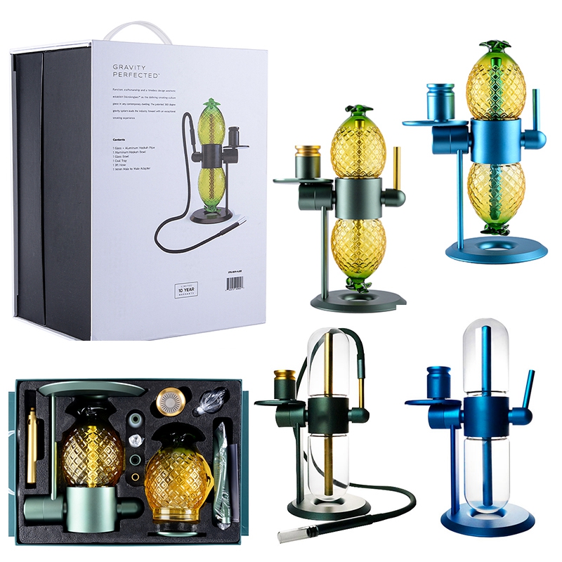 

Cookies Gravity Hookahs With Logo Starter kits Glass Recycler Bong Smoking Pipe For shisha Tobacco Dried Herb Concentrate Oil