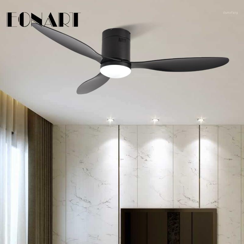 

52 Inch Decorative DC Ceiling Fan With Remote Control Without Light Black ABS Ceiling Fans with light 220v Ventilador De Techo1