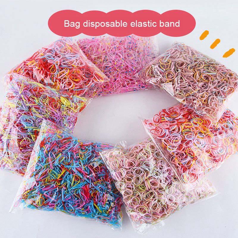 

Baby Kids Girl Rubber Band Female Student Hair Band Head Rope Headdress Disposable Hair Ring 4000 Pieces1, A3