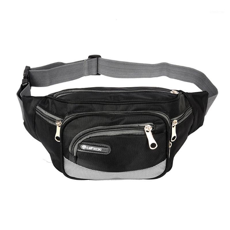 

Women Men Oxford Cloth Traveling Adjustable Strap Zipper Wallet Outdoor Sports Storage Hiking Casual Camping Pockets Waist Pack1, Red color