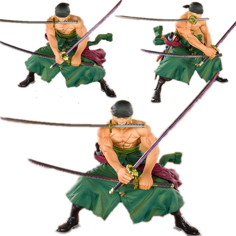 

One Piece Roronoa Zoro 20th Anniversary Action Figure Anime One Piece Zoro Santoryu Figurine Collectible Model Toys Gift T200413, No retail box