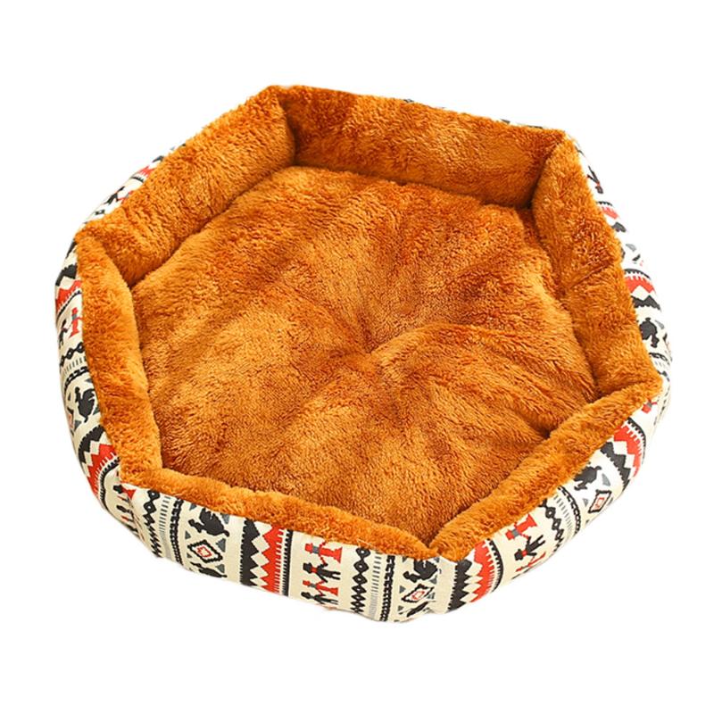 

Cat Bed Winter Warm Dog Bed Kennel Top Quality Hexagon Shape Comfortable Small Dog Puppy Cave Pet Supplies