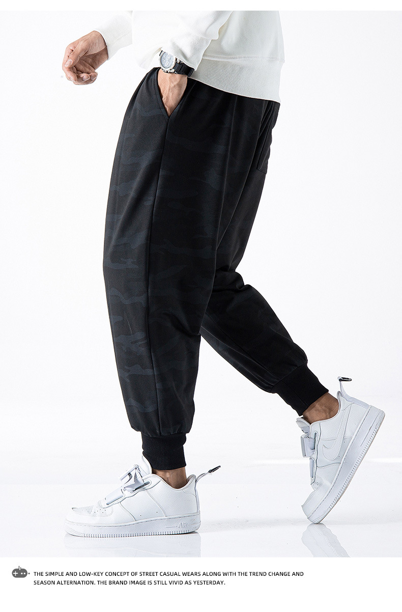 

Plus size camouflage pants add fat to increase fat guy stretch thin Hong Kong style trend Harlan pants running pants, As picture shows