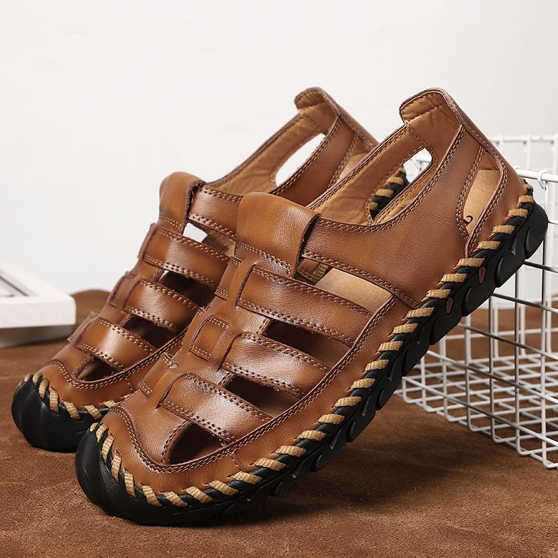 

Summer Men's Shoes New Sandals Large Size Casual Outdoor Beach Shoes Breathable Men's Casual Outdoor Non-slip Hole1, Black 2022
