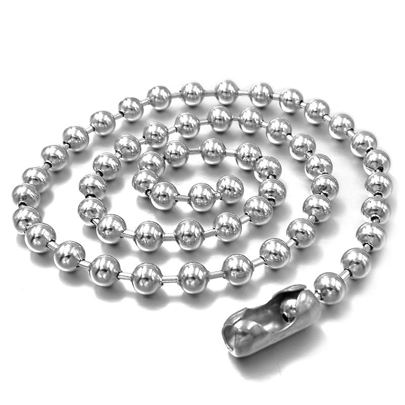 

MENS Bead Ball Chain Choker Necklace Women Jewelry Accessories For Christmas Gift Party Stainless Steel necklace WN040
