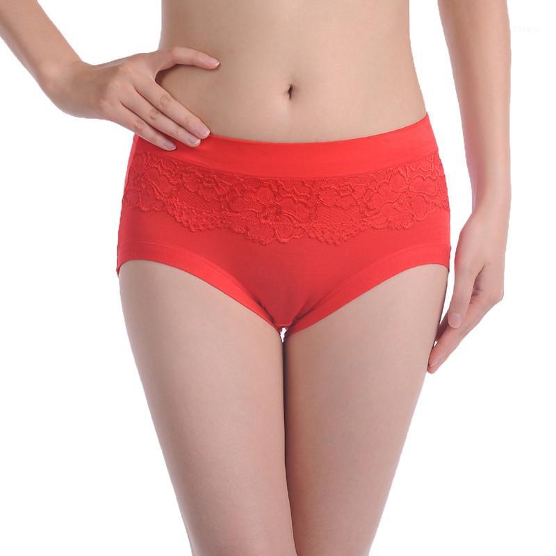 

Plus Size Lace Briefs Soft Women's Underwear Solid Lingerie Mid-Waist Panties Comfortable Cotton Underpants Female Intimates1, 1pc shrimp
