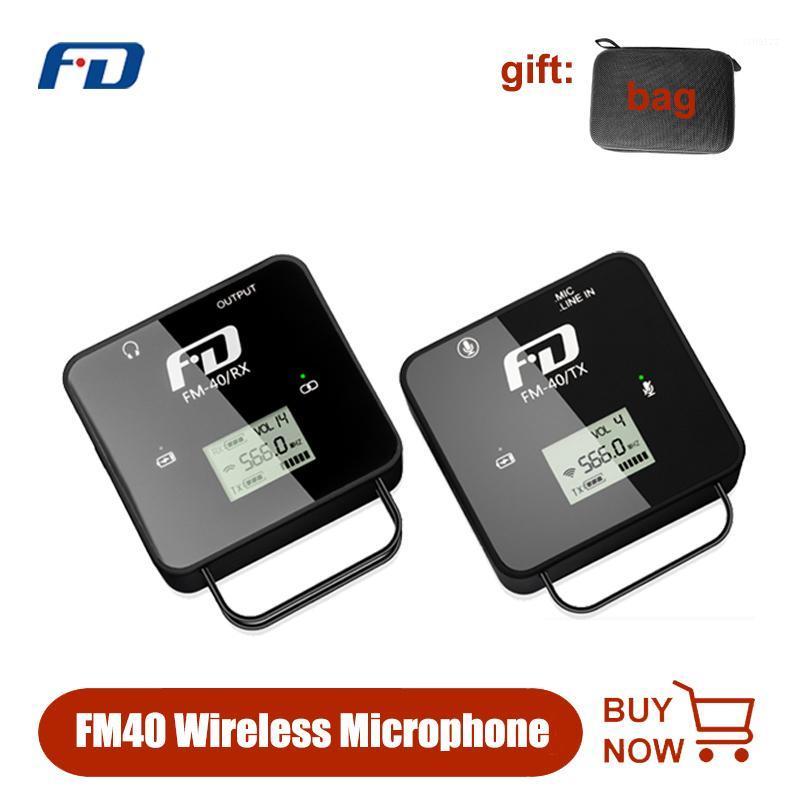 

FD FM40 Mini Wireless Microphone Lapel Lavalier Microphone True Diversity Reception System for DSLR Phones Mixer Camcorder Mic1
