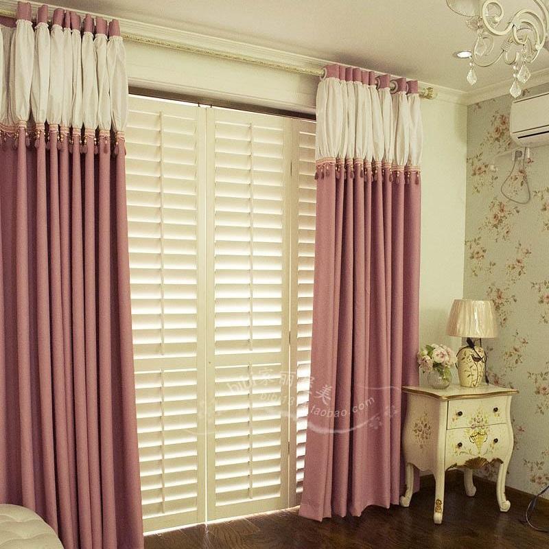 

Free shipping Elegant Pink lantern head shading cloth & yarn tulle kitchen curtains French Window living room bedroom customized1
