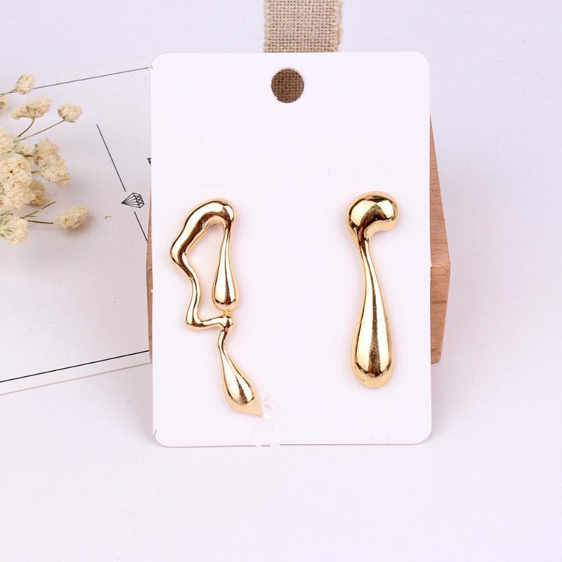 

Dangle & Chandelier FYUAN 2021 Design Alloy Asymmetric Earrings Gold Silver Color Abstract Symbol Drop Fashion Women Jewelry1