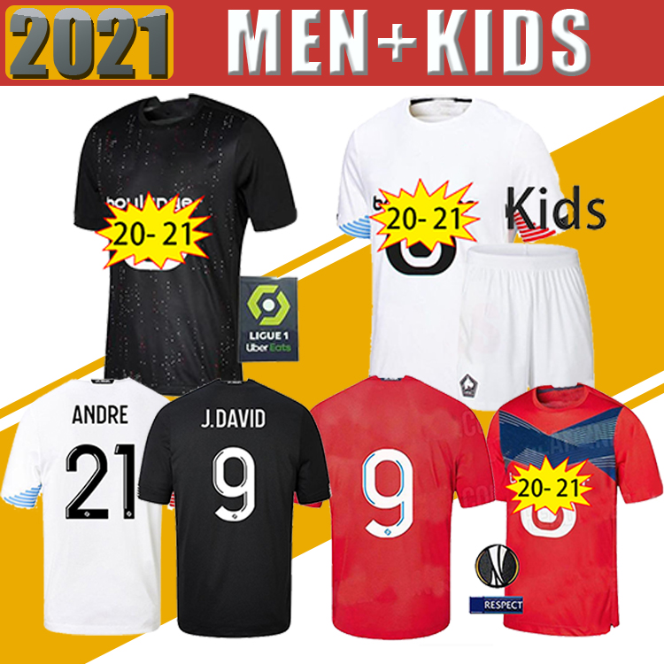 

2020 LOSC Lille Soccer Jerseys DAVID FONTE BAMBA YAZICI Football Shirt 20 21 Lille Olympique JIKONE 10# Maillot Hommes Enfants Kids Kit, Black;yellow