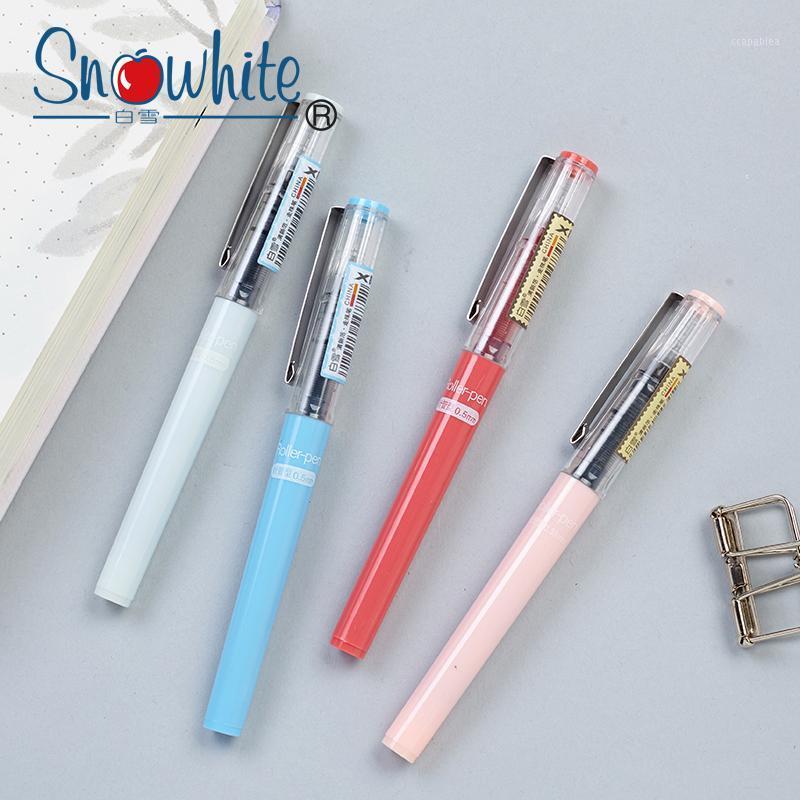 

12PCS Snowhite 0.38 Direct-fluid-roller Pen Students Gel Pen Signing Exam Special1