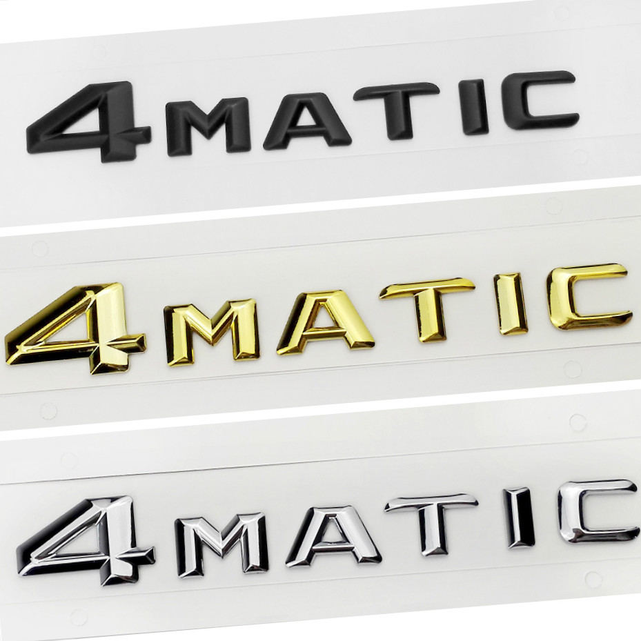 

Car Styling 2015 4MATIC 4 MATIC Logo Emblem Badge Decal Stickers for Mercedes Benz S500 GLS63 E320L GLE400 GLK260 R400 CLA45, Black