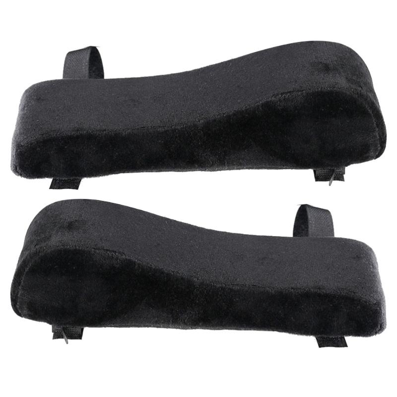

1 Pair Office Chair Memory Sponge Armrest Pad Comfortable Chair Cushion (Black