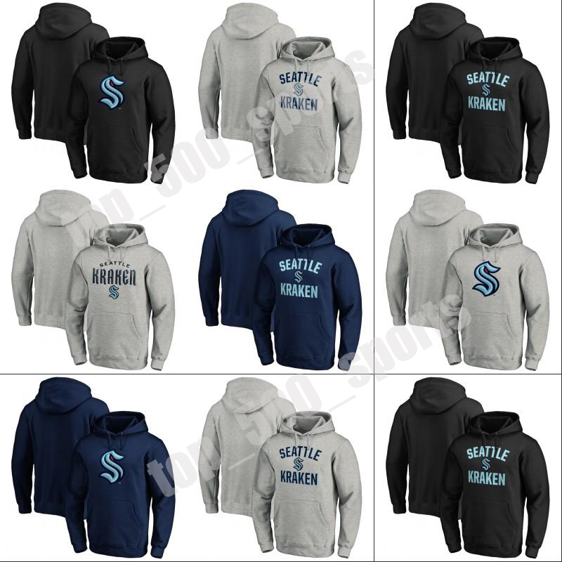 

Mens 2021 Seattle Kraken Ice Hockey Hoodie 32th New Team Custom Any Nunber Any Name All Stitched Hockey Jerseys Sweatshirts, Black;red