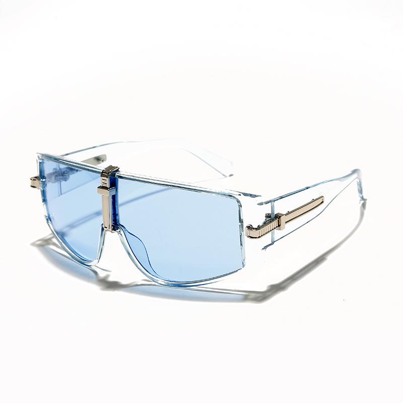 

Sunglasses Rimless Oversized Transparent For Women Square Big Windproof Men's Driving Fashion Shades NX