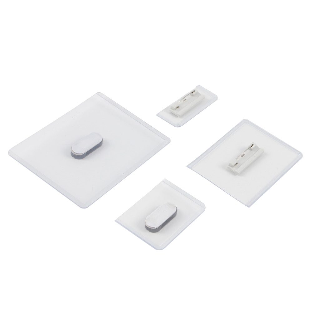 Magnetic Pocket Badges Tag Badge Magnets Adhesive Tape Plastic Blank Nameplate for Jacket Shirts-image-754650810