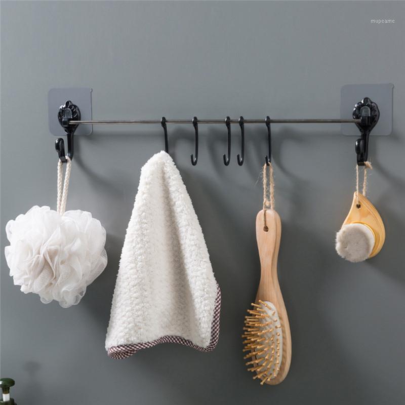 

Rack Super Suction Cup Bathroom Holder Storage Rack Holder Promotion Kitchen Utensils Hanging Rod Storage Organizer1