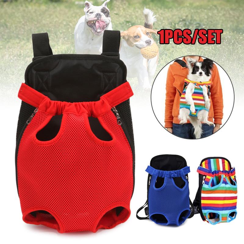 

Front Pet Dog Carrier Legs Out Backpack Adjustable Shoulder Strap Sling for Traveling Hiking WHShopping, Red color
