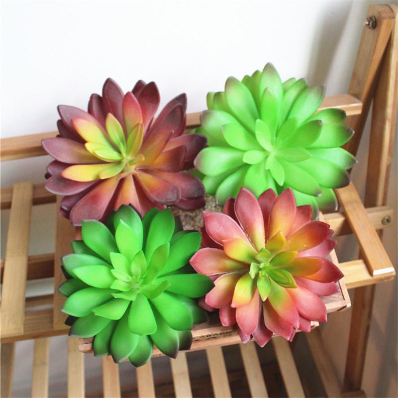 

1 Pc Artificial Simulation Flower Head Lotus Landscape Artificial Succulent Plant DIY Home Garden Decoration, 11cm green