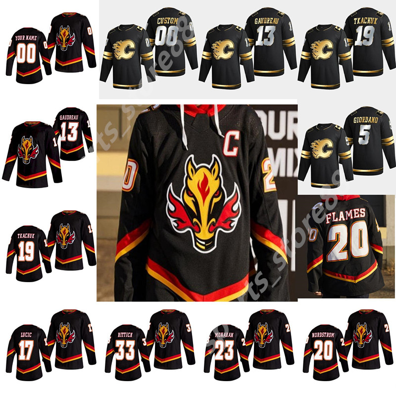 

Calgary Flames 2021 Reverse Retro Hockey Jerseys Johnny Gaudreau Jersey Matthew Tkachuk Milan Lucic Sam Bennett Mark Giordano Custom Stitche, Colour 11