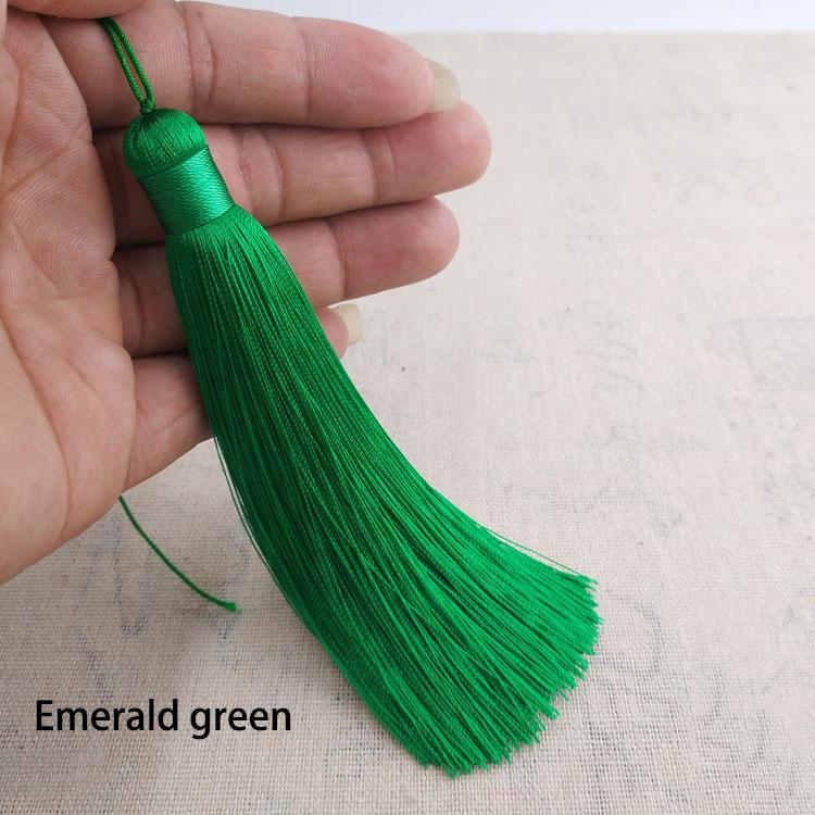 

Customizable 12cm Polyester Tassels With Hanging Ring Silk Sewing Bang Tassel Trim Decorative Key Tassels For Pendant Home Decor H jlldmb