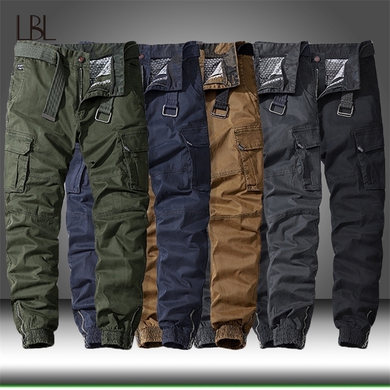 

Men Casual Cotton Cargo Pants Elastic Outdoor Hiking king Tactical Sweatpants Male Military Multi-Pocket Combat Trousers, Kbd3826black