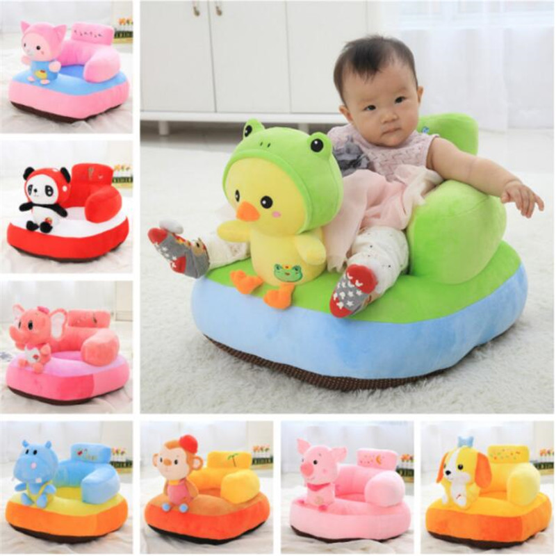 

Infant Safety Seat Soft Stuffed Animal Baby Sofa Plush Baby Cushion Feeding Chair Learning To Sit Kids Back Support Plush Toy Q0113