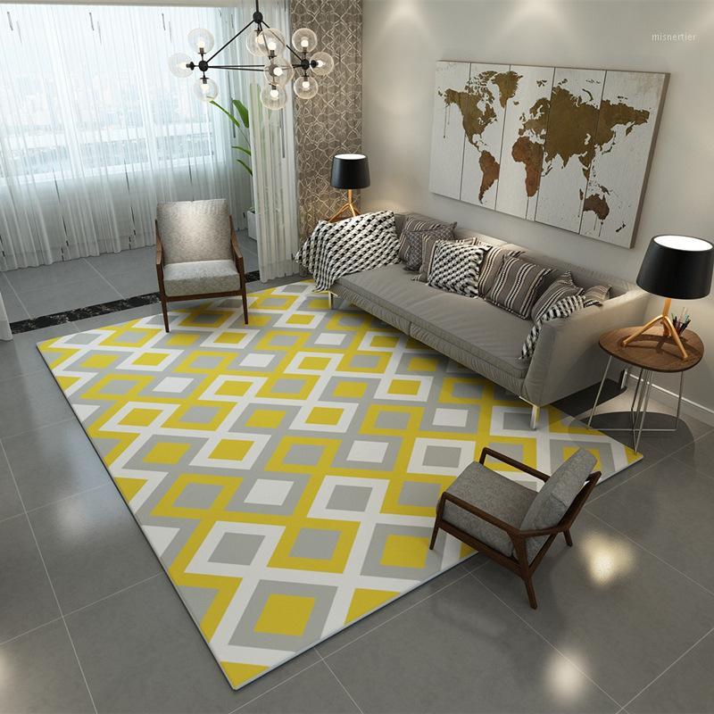 

Nordic Modern Simplicity Carpet The Sitting Room The Bedroom Table Rugs Non-slip Mats Geometric Patterns Carpets1