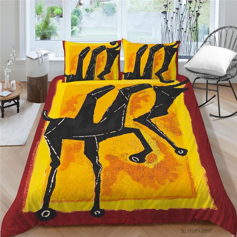 

Abstract Pattern Bedding Set Style Mysterious Vintage Duvet Cover King Queen  Full Single Double Bed Set Artistic, Style 1