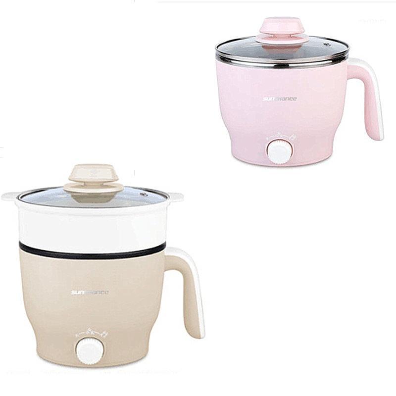 

220V Electric Multi Cooker Household Noodles Rice Cooking Pot Stainless Steel / Non-stick Inner Available EU/AU/UK/US Plug1