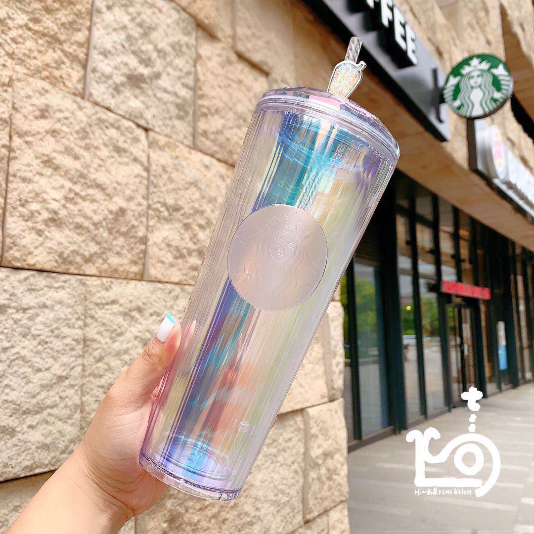 

Limited Edition Starbucks Cup Double Plastic with Straws PET Material for Kids Adult Girlfirend for Gift Products